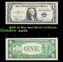 1935C $1 Blue Seal Silver Certificate Grades Select AU