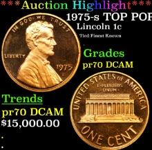 Proof ***Auction Highlight*** 1975-s Lincoln Cent TOP POP! 1c Graded pr69 dcam BY SEGS (fc)