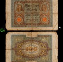 1920 Germany 100 Marks Banknote P# 69a Grades vf details
