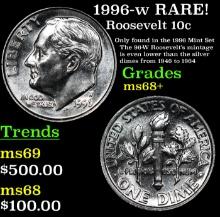 1996-w Roosevelt Dime RARE! 10c Grades Gem++ Unc