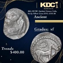 465-450 BC Ancient Greece Gela, Sicily Silver Litra Ancient SNG ANS 58 Grades xf
