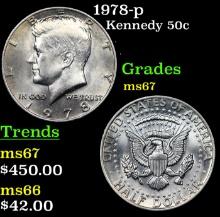 1978-p Kennedy Half Dollar 50c Grades GEM++ Unc