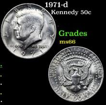 1971-d Kennedy Half Dollar 50c Grades GEM+ Unc