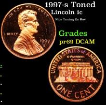 Proof 1997-s Lincoln Cent Toned 1c Grades GEM++ Proof Deep Cameo