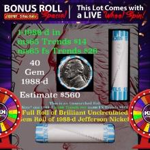 INSANITY The CRAZY Nickel Wheel 1000s won so far, WIN this 1988-d BU  roll get 1-5 FREE