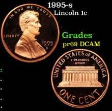 Proof 1995-s Lincoln Cent 1c Grades GEM++ Proof Deep Cameo