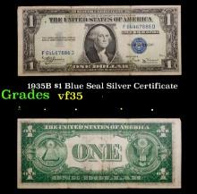 1935B $1 Blue Seal Silver Certificate Grades vf++