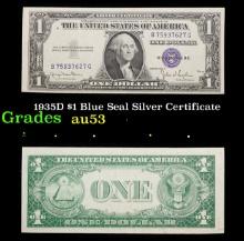 1935D $1 Blue Seal Silver Certificate Grades Select AU