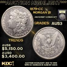 ***Auction Highlight*** 1879-cc Morgan Dollar $1 Graded Select AU By USCG (fc)