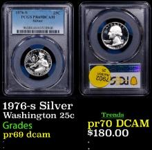 Proof PCGS 1976-s Silver Washington Quarter 25c Graded pr69 dcam By PCGS