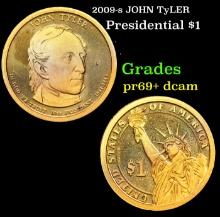 Proof 2009-s JOHN TyLER Presidential Dollar 1 Grades GEM++ Proof Deep Cameo