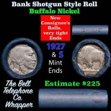 Buffalo Nickel Shotgun Roll in Old Bank Style 'Bell Telephone' Wrapper 1927 & s Mint Ends