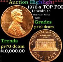 Proof ***Auction Highlight*** 1976-s Lincoln Cent TOP POP! 1c Graded pr70 dcam By SEGS (fc)