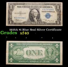 1935A $1 Blue Seal Silver Certificate Grades xf