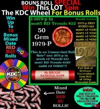 CRAZY Penny Wheel Buy THIS 1979-p solid Red BU Lincoln 1c roll & get 1-10 BU Red rolls FREE WOW