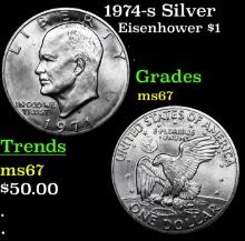 1974-s Silver Eisenhower Dollar 1 Grades GEM++ Unc