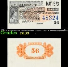 Vintage May 1973 Reading Company Railway Philidelphia, PA $15.62 Bond Grades Select CU