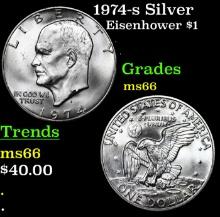 1974-s Silver Eisenhower Dollar 1 Grades GEM+ Unc