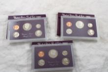 1984S, 1985S, 1987S US Proof Sets