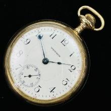 Circa 1907 17-jewel Waltham model 1883 open-face pocket watch