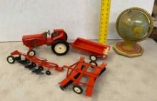 Allis Chalmers Toy Tractor, Toy Globe