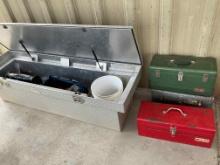 3 Empty Toolboxes, Truckbox W/contents