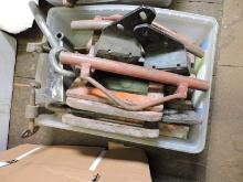 Hoist Parts and Clamps - PLUS Bin of Frame Pulling Related Parts