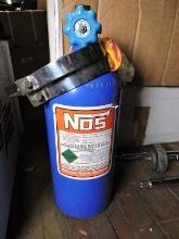 NEW - NOS Tank - Blue with Label - FULL - Mounting Brackets Included