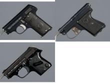 Three French Semi-Automatic Pocket Pistols