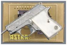 Factory Engraved Astra Cub Semi-Automatic Pistol in .22 Short