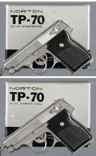 Two Norarmco Budischowsky TP-70 Semi-Automatic Pistols