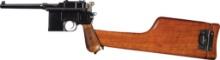 Mauser C96 Broomhandle Semi-Automatic Pistol with Matching Stock