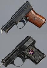 Two European Semi-Automatic Pocket Pistols