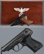 Cased Pair of World War II Era German Police Pocket Pistols