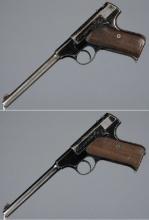 Two Colt Pre-Woodsman .22 Semi-Automatic Target Pistols