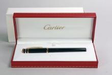 Cartier Trinity Black Lacquer Fountain Pen ST210002, 18k Nib M