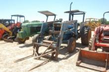 FORD 5900 CANOPY 2WD W/ LDR AND HAY FORKS