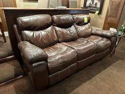 LEATHER RECLINING COUCH - ELECTRIC