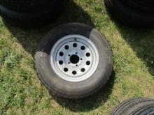 14in, 5 Hole Steel Rim and Tire (M)
