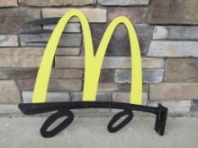 Vintage Original McDonalds "Golden Arches" Diecut Metal Sign