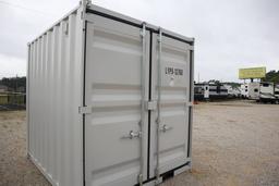 9'x7' Conex Box w/Dbl Door/Side Door/Window (Unused)