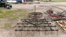 6 1/2' ADJUSTABLE SPRING TOOOTH HARROW w / new hitch