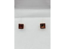 14KT Yellow Gold Natural Garnet (0.78ct) Earring, W/A $375.00. Garnet is the birthstone for January.