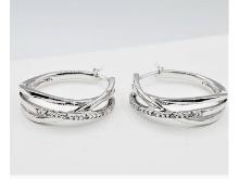 Sterling Silver Diamond (0.03ct) Hoop Earrings, W/A $600.00. Diamond is the birthstone for April.