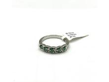 Sterling Silver Natural Emerald Ring, Size 7, Retail $350.00. Emerald is the birthstone for May.