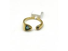 Gold Plated Sterling Silver Natural Blue Topaz Ring, Size 9