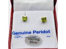 Sterling Silver Natural Peridot (0.70ct) Earring, W/A $225.00. Peridot is the birthstone for August.