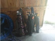 3 Golf Bags & Clubs