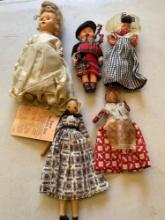 Vintage assorted dolls. 5 dolls