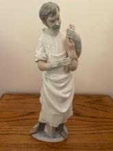 16" Lladro Doctor Obstetrician with newborn. Hand made in Spain